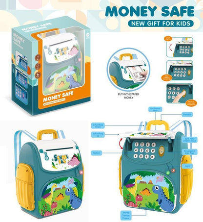 StellaLou Backpack Money Bank, Password Safe for Boys and Girls