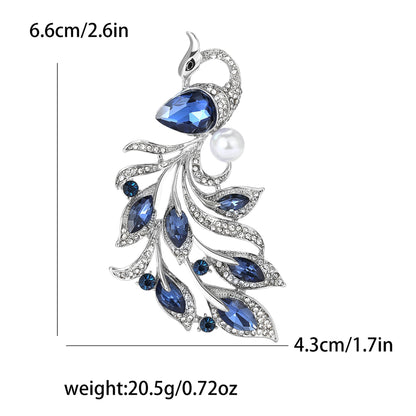 Alloy Rhinestone Phoenix Brooch