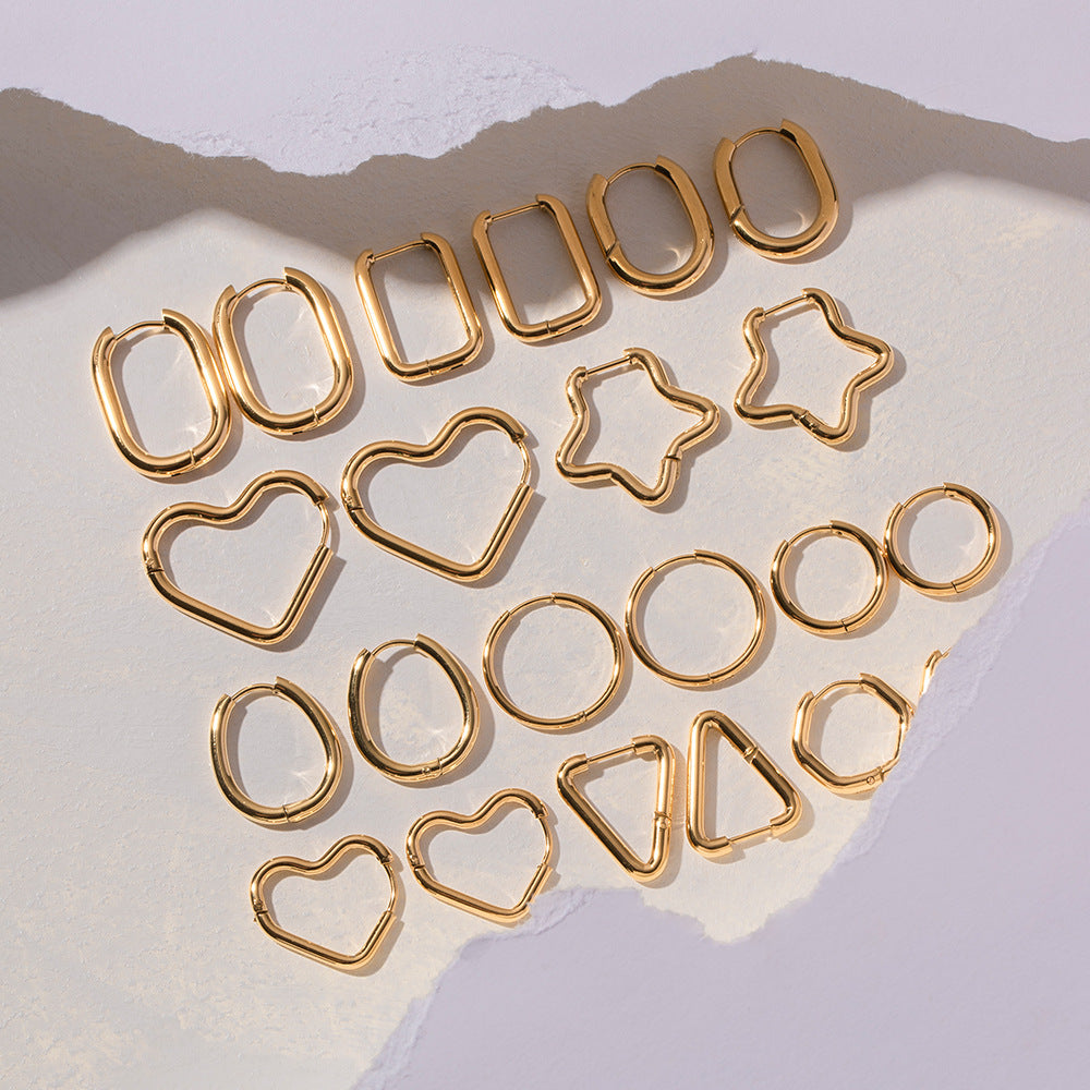 18K gold heart earrings are versatile