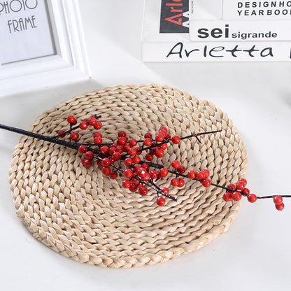 Holly fruit red acacia bean artificial flower