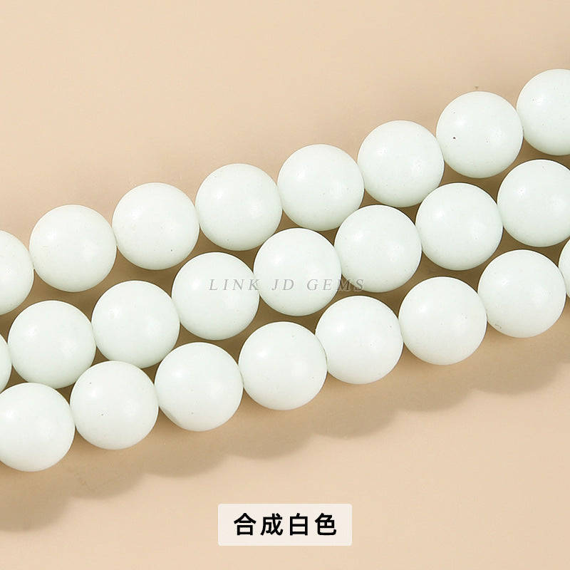 Luminous stone loose beads fluorescent stone beads