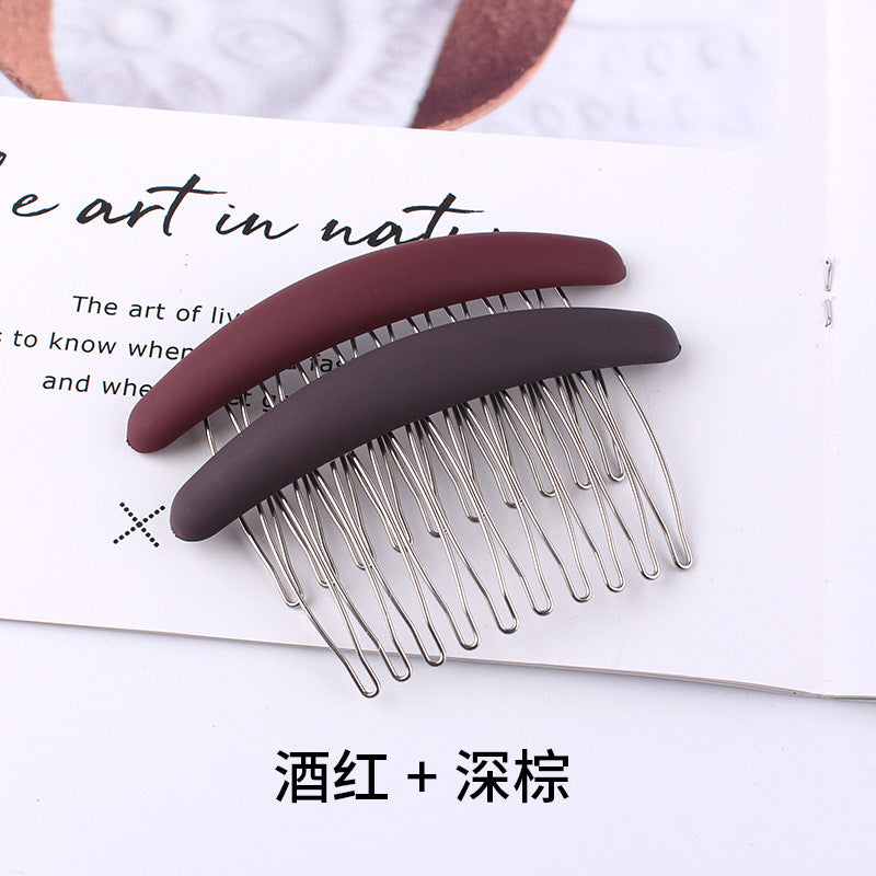 Frosted metal hair comb