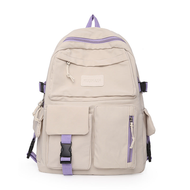 New canvas backpack student bag