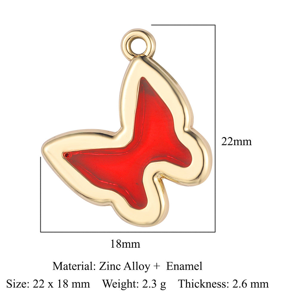 5 pcs/pack butterfly sun alloy pendant