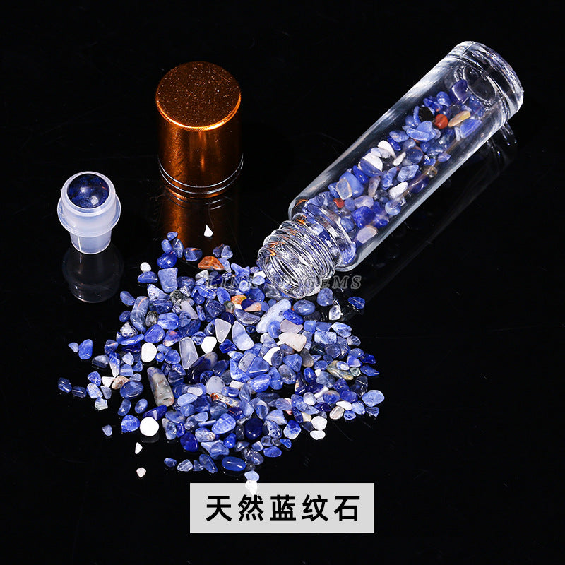 10Ml natural stone crystal ball gravel essential oil bottle