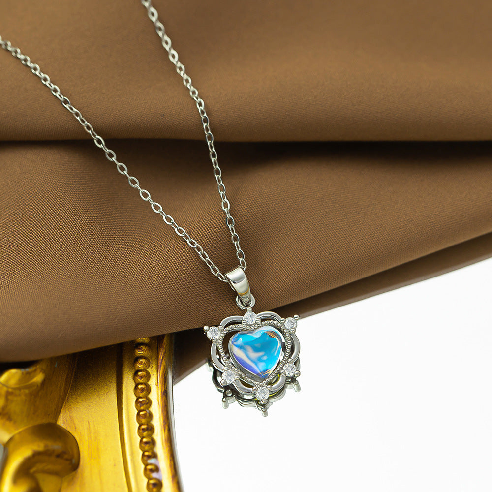 Love necklace blue zircon