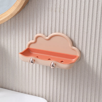 Block Soap Holder, Wall-Mounted, No-Drill, Double-Layer