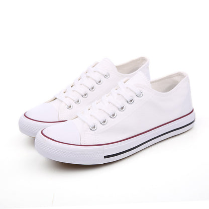 2 Korean Canvas Sneakers: Casual White Shoes for Students