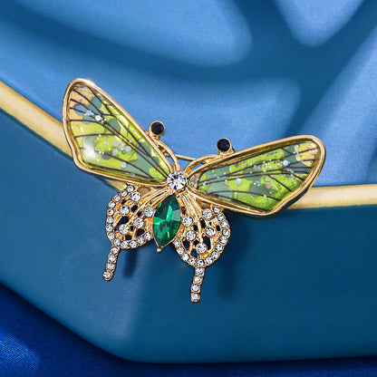 Gradual change Crystal Butterfly Brooch