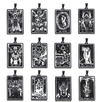 5 pcs/bag gun black tarot brand titanium steel pendant