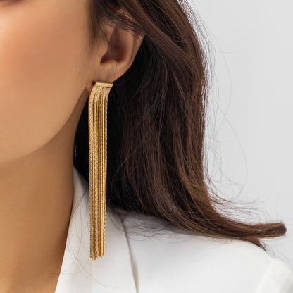 Tassel temperament earrings