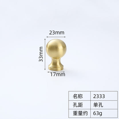 Round single hole cabinet door furniture handle