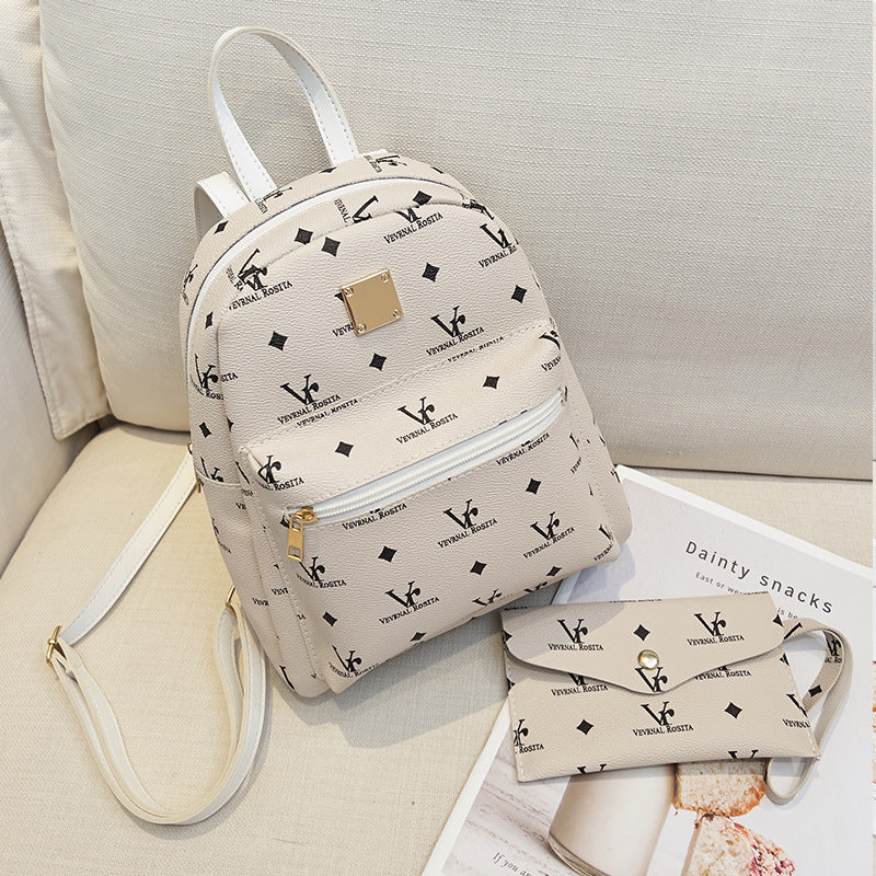 Printed backpack two-piece set