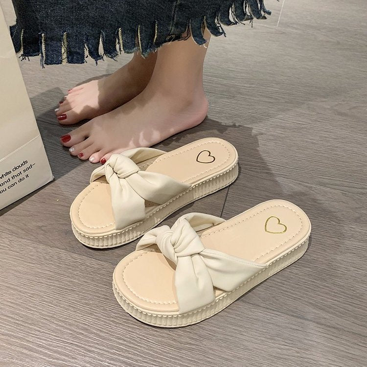 Love platform slippers