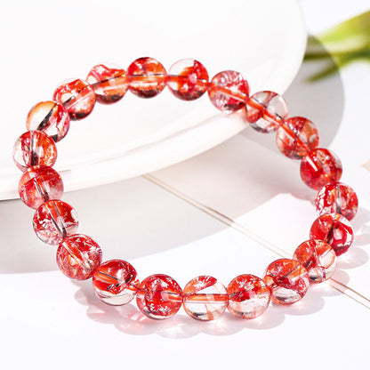 Optimized natural red Asai crystal bracelet