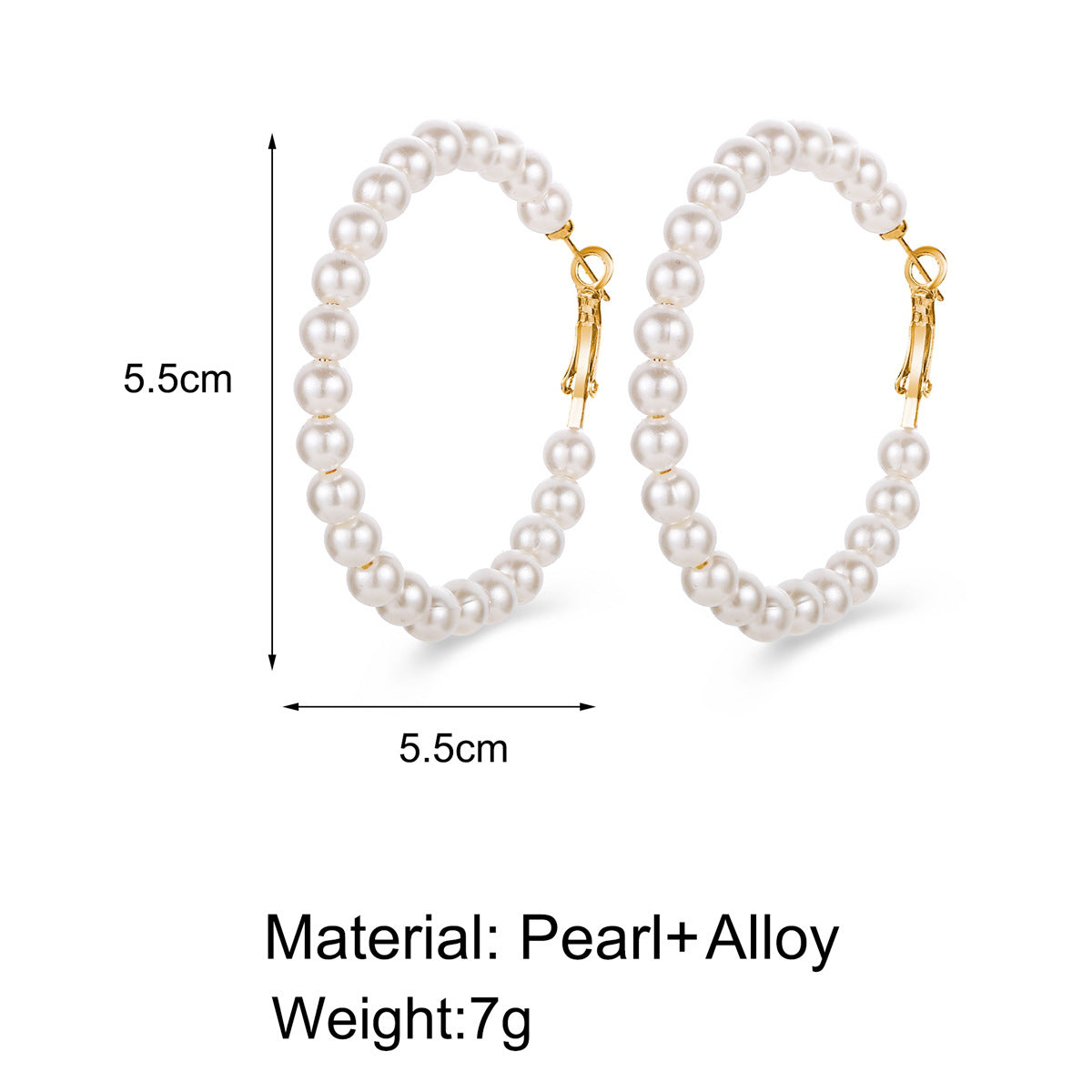 Pearl hoop earrings