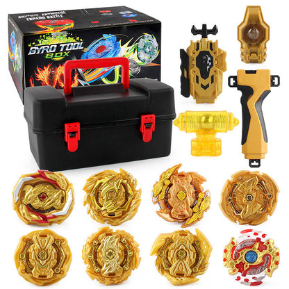 12-Piece Burst Spinning Top Attack Set with Dual Launchers, Battle Tops Toolbox Gift