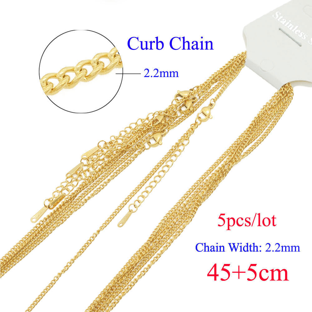 5 pcs/pack cross chain stainless steel DIY