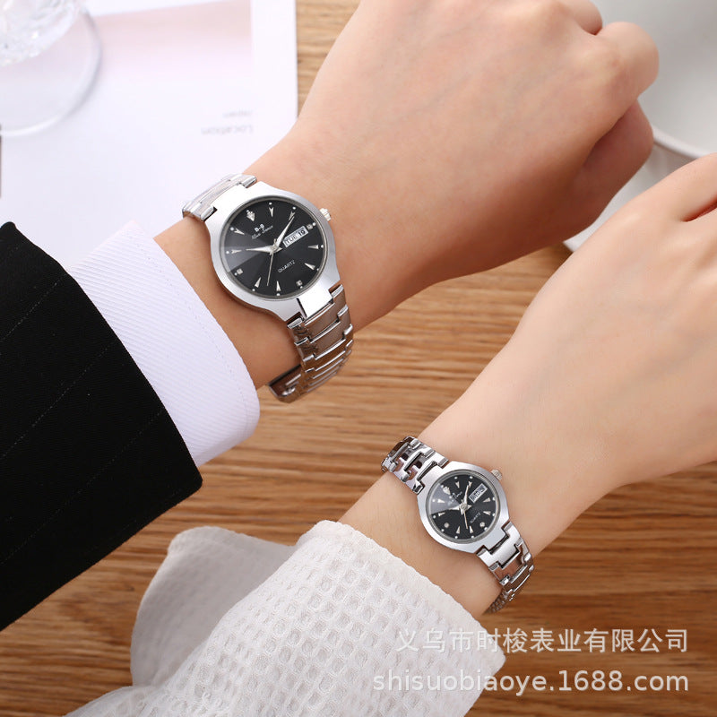 Quartz Calendar Watch Unisex Trendy Couple