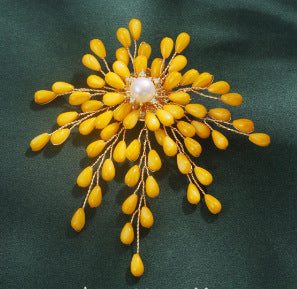 Turquoise fireworks corsage