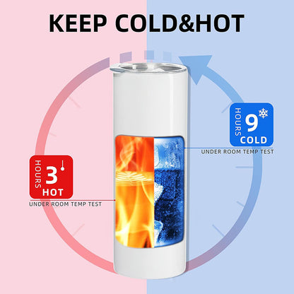 304 pattern heat sublimation straight body thermos cup