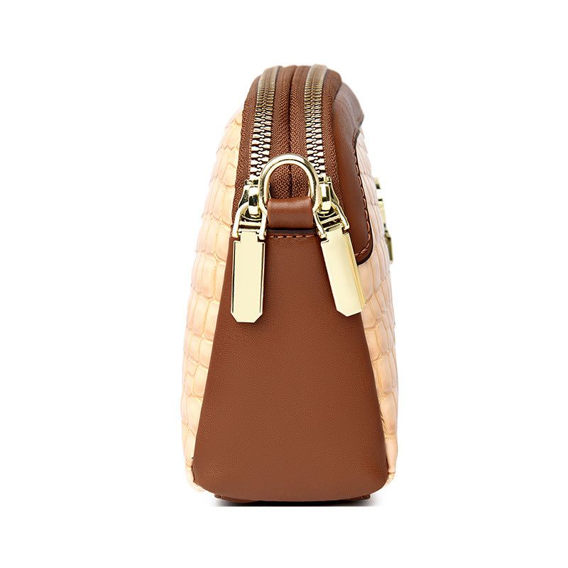 Summer versatile two-layer shoulder bag