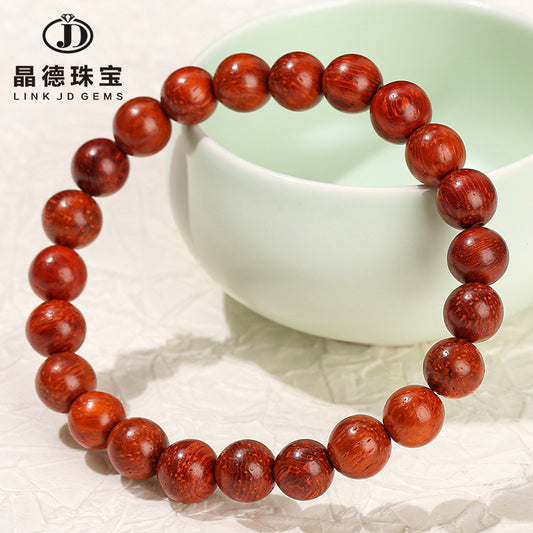 Safflower pear bracelet lobular red sandalwood cat's eye red sandalwood bracelet