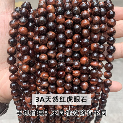 Colored tiger's eye beads