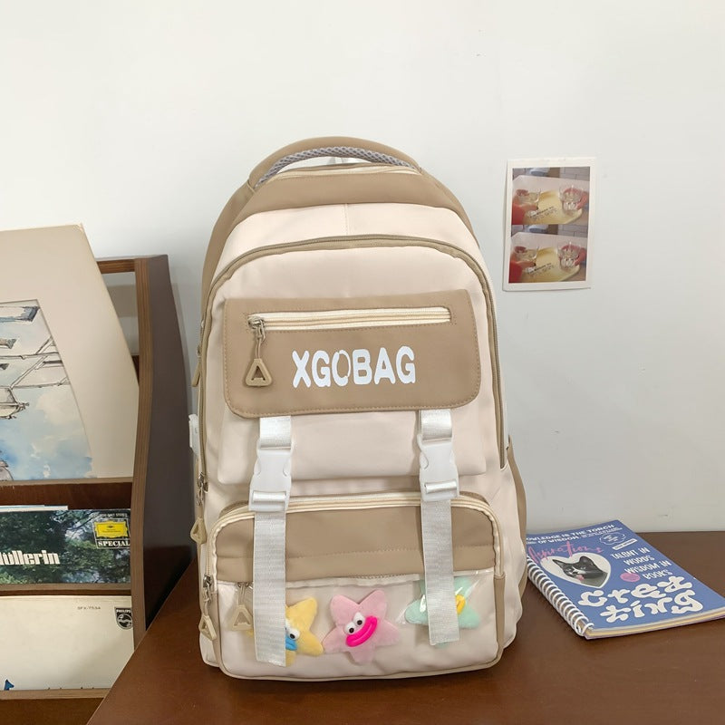 Student backpack transparent niche design backpack