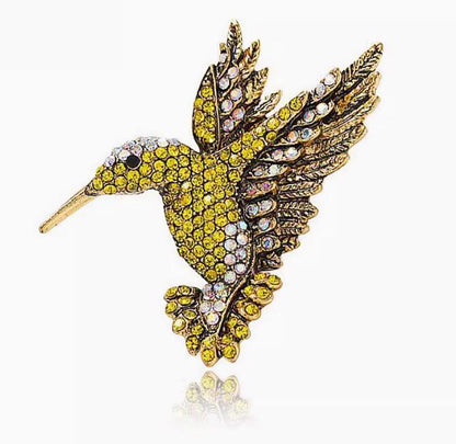 New Diamond Hummingbird Brooch