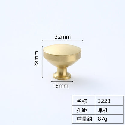 Round single hole cabinet door furniture handle