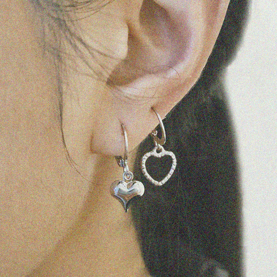 Shopee asymmetrical star and moon earrings