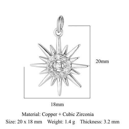 Copper zircon star rainbow pendant.