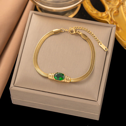 Emerald Titanium Steel Bracelet fashion