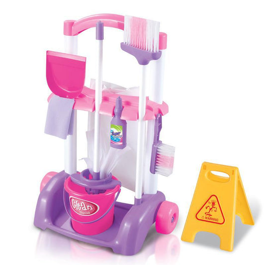 Children's Pretend Play Cleaning Toy Set for Girls: Simulated Vacuum Cleaner, Baby Tool Kit for Cleaning and Sweeping