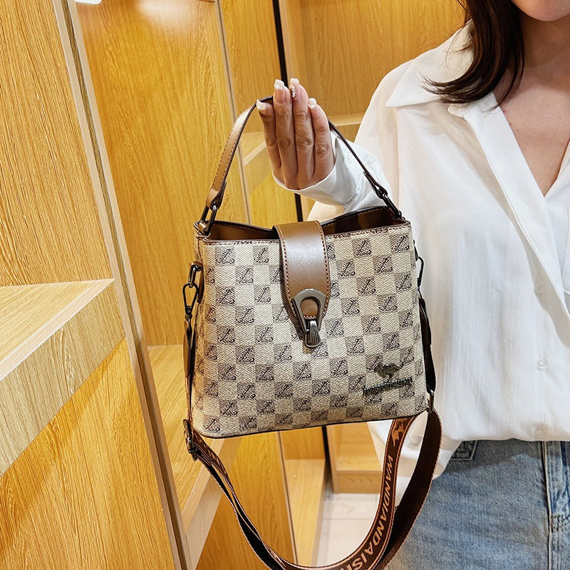 High-end printed bag woman