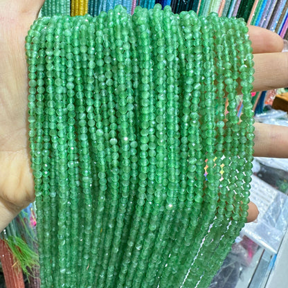 2-3mm natural faceted cat's eye beads