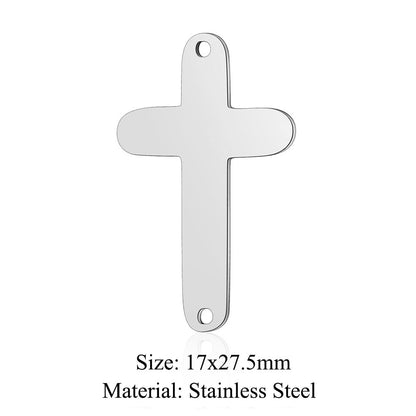 5 pcs/bag cross titanium steel pendant Virgin DIY