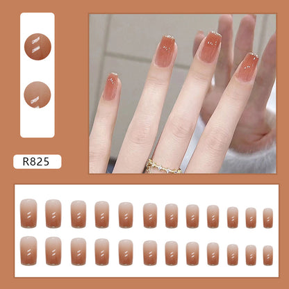 Fall Sweet Cute Wearable Fake Nails