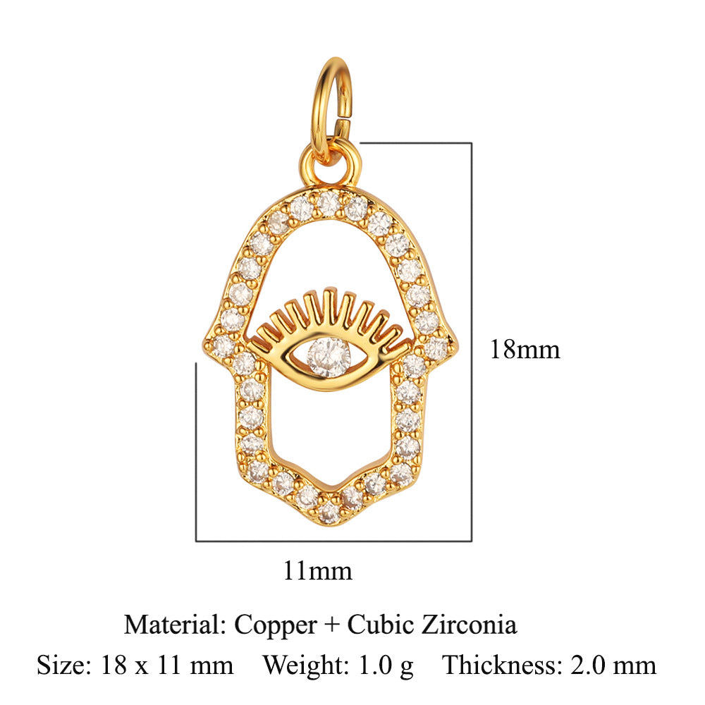 Copper Zircon Cocktail Necklace Bracelet Pendant