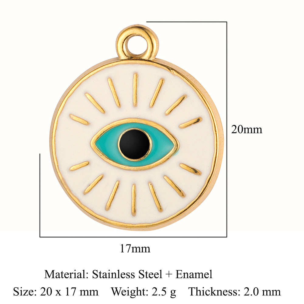 Dripping eyes French titanium steel pendant