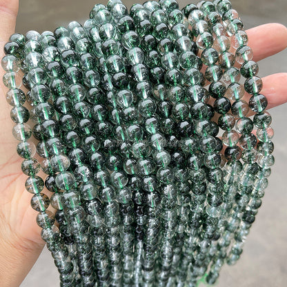 Optimized Green Ghost Crystal Round Beads Loose Beads