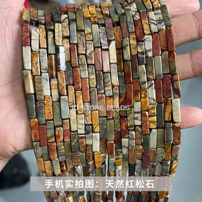 4 * 13Mm crystal agate square loose beads