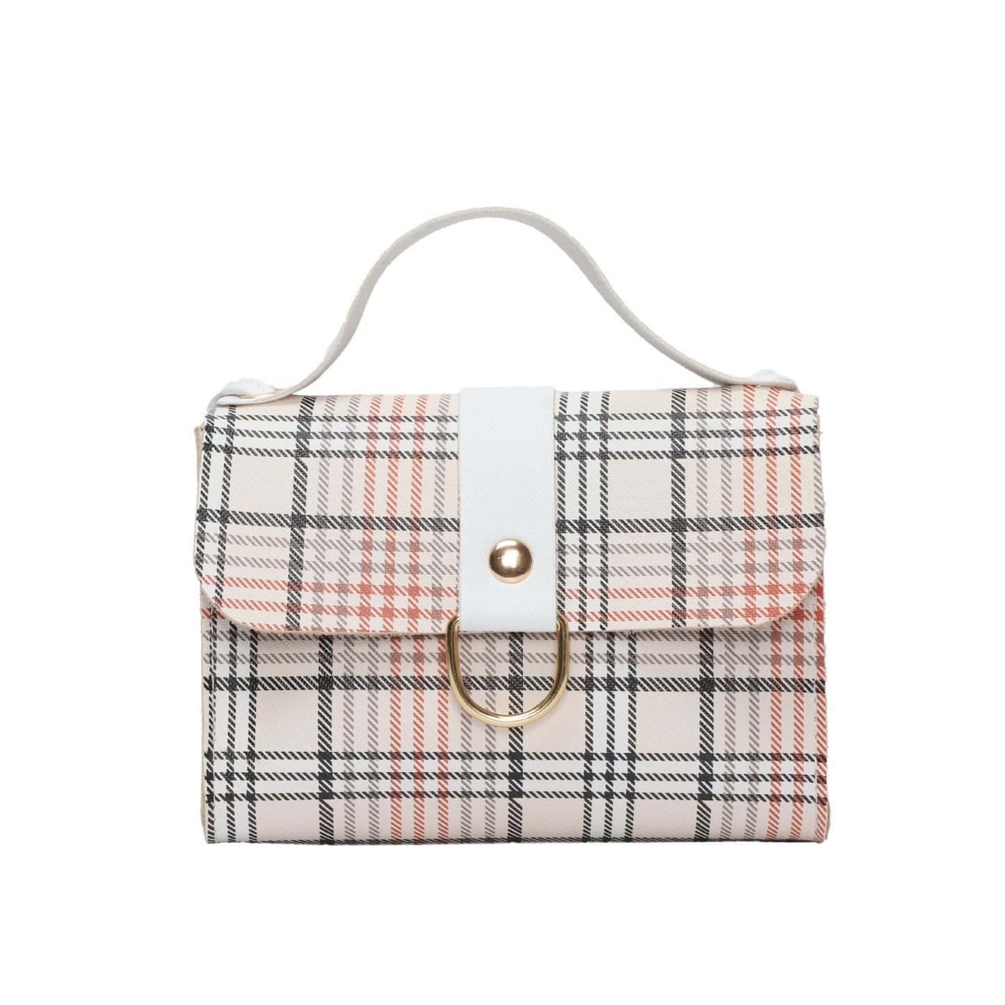 Plaid square bag