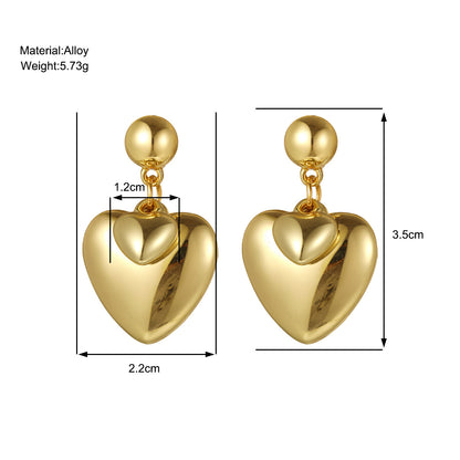 women's high-end heart earrings