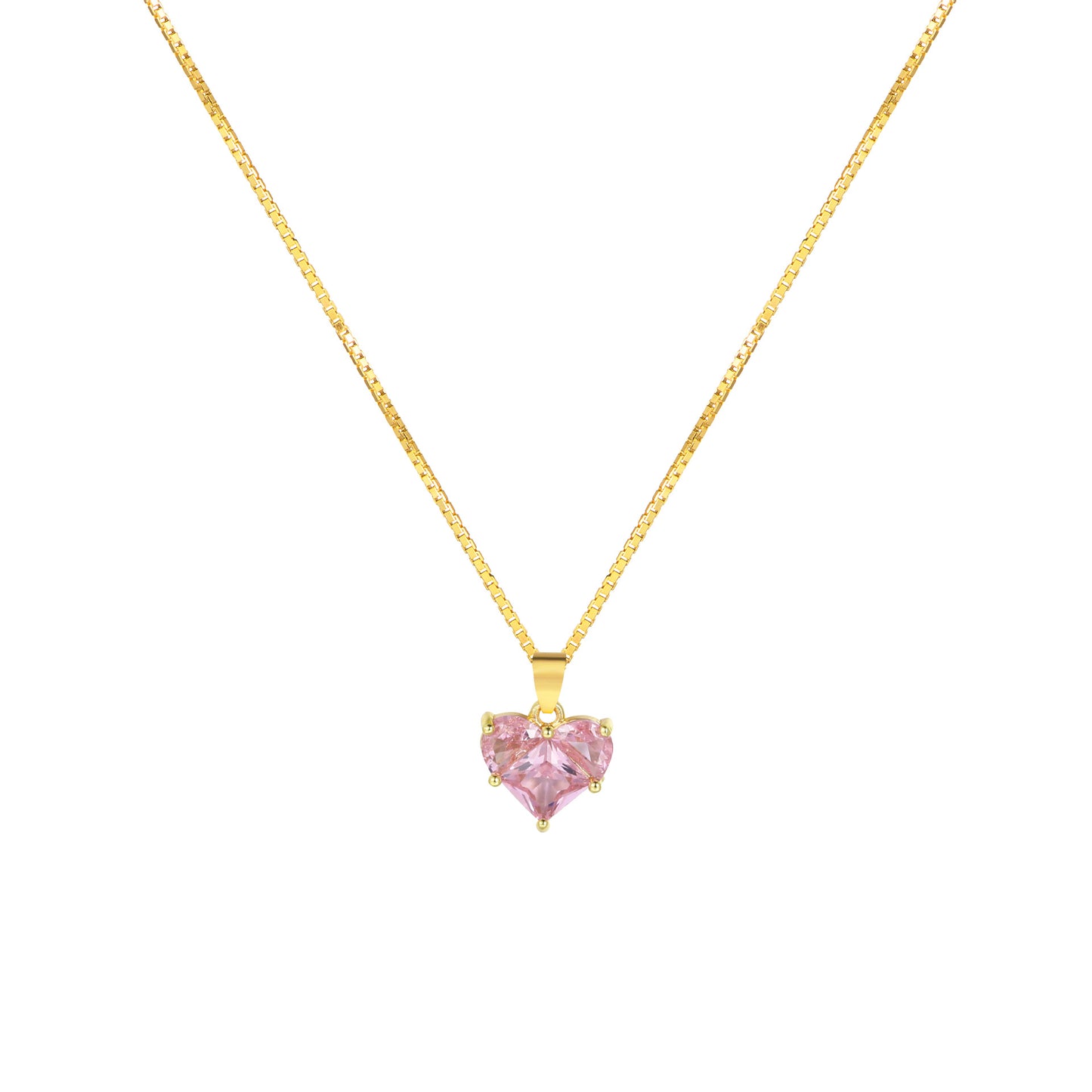 Collar de cristal rosa 