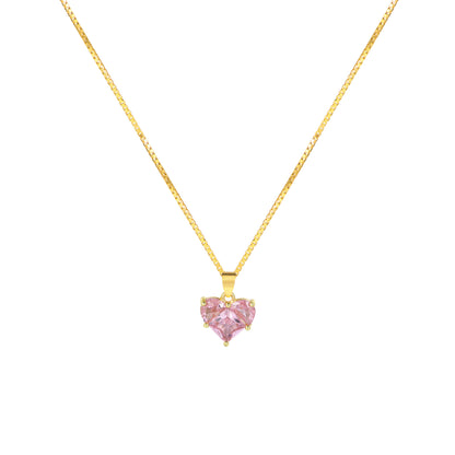 Collar de cristal rosa 