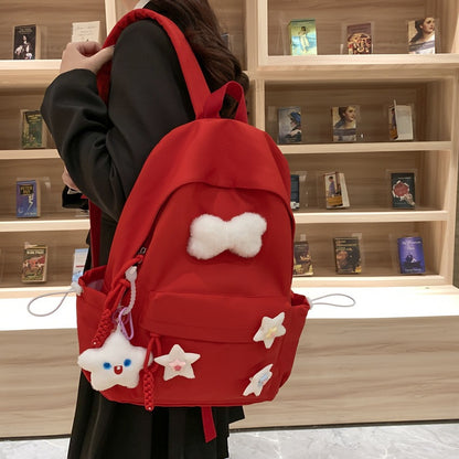 Cute solid color backpack