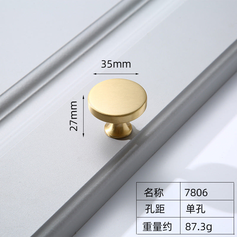 Round single hole cabinet door furniture handle