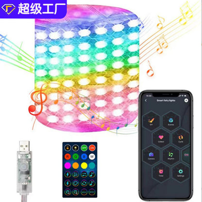 USB Bluetooth APP control LED colorful leather curtain light灯